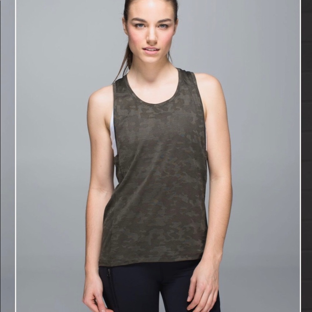 Lululemon Run For Days Tank. Camo print